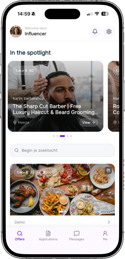 Swap Society-app — bekijk open deals